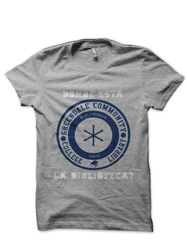 Donde Esta la Biblioteca? Grey T-Shirt