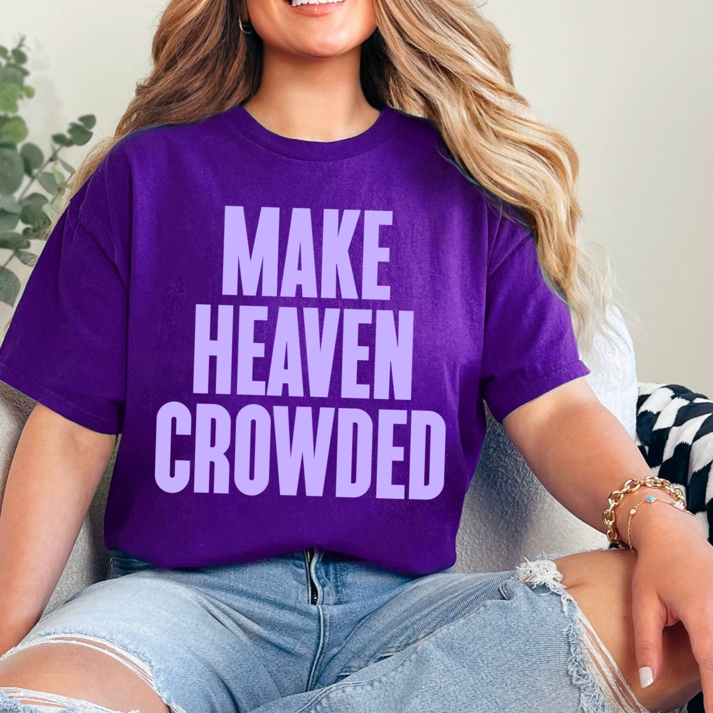 Make Heaven Crowded Christian Graphic Shirt | Gildan