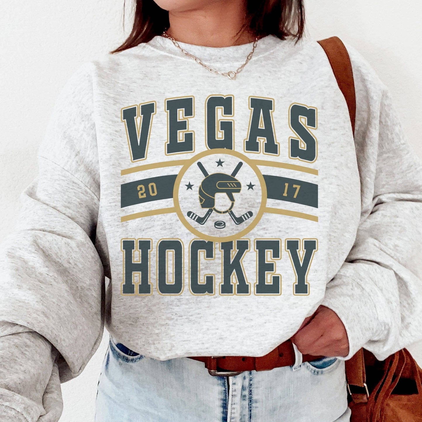 Retro Vegas Golden Knights Hockey Fan Sweatshirt