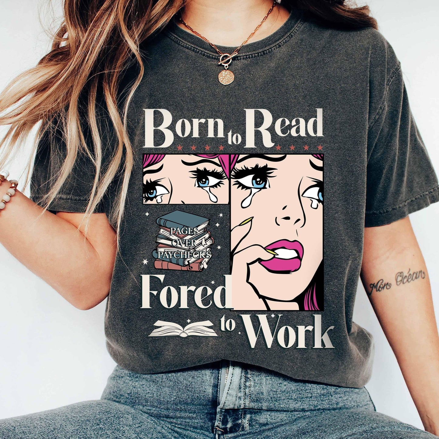 Bookish Shirt Retro Reader & Smut Addict Aesthetic Tee