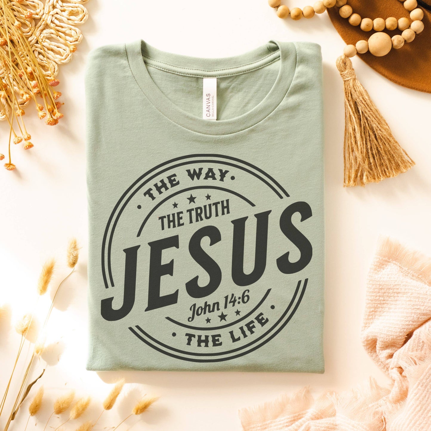 The Way the Truth the Life Religious Graphic Tee