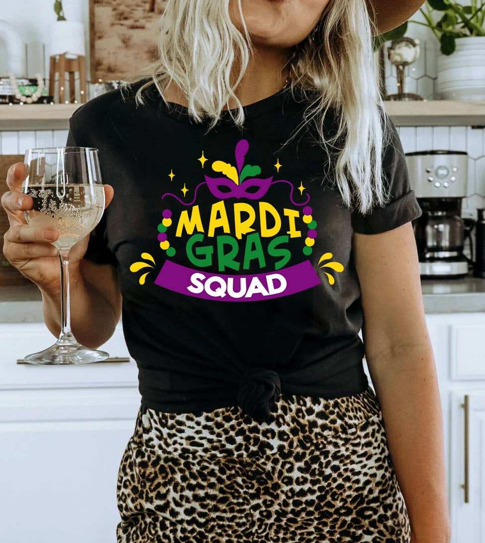 Mardi Gras Squad - Party Friends Fun Cute Nola T-Shirt