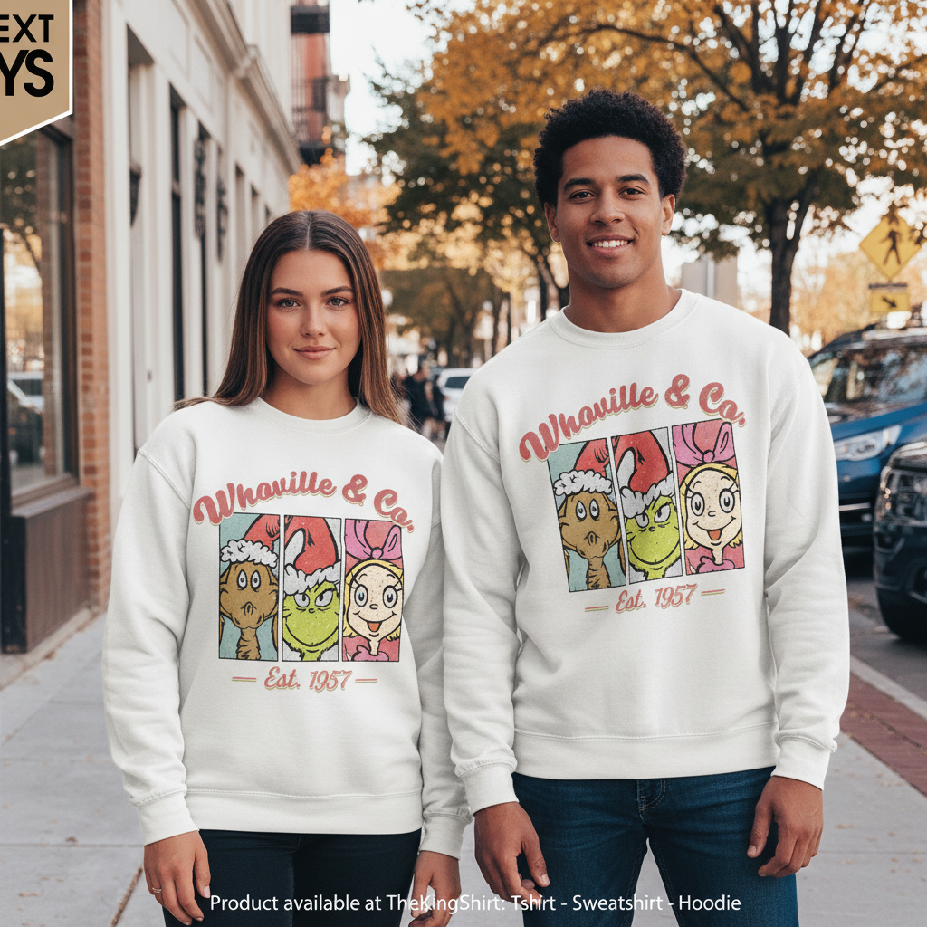 Whoville & Co Vintage Christmas Sweatshirt | Cozy Holiday To