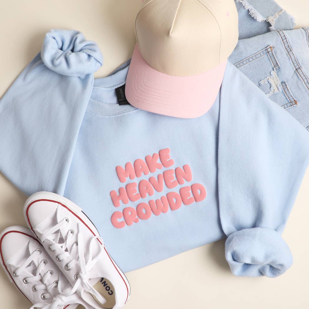 Make Heaven Crowded Puff Print Heavyweight Sweatshirt