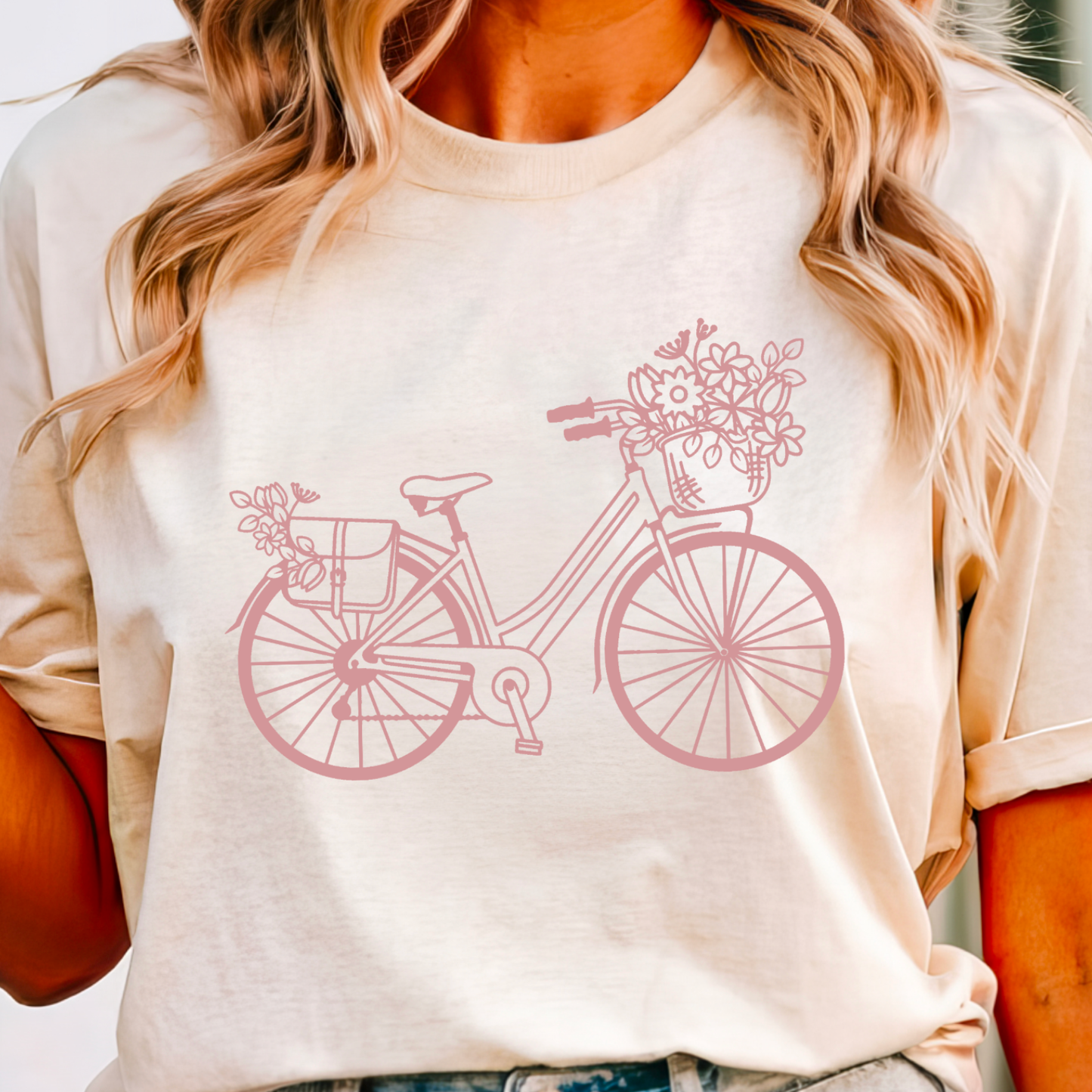 Spring Bicycle Women’S Comfort Color Graphic Tee