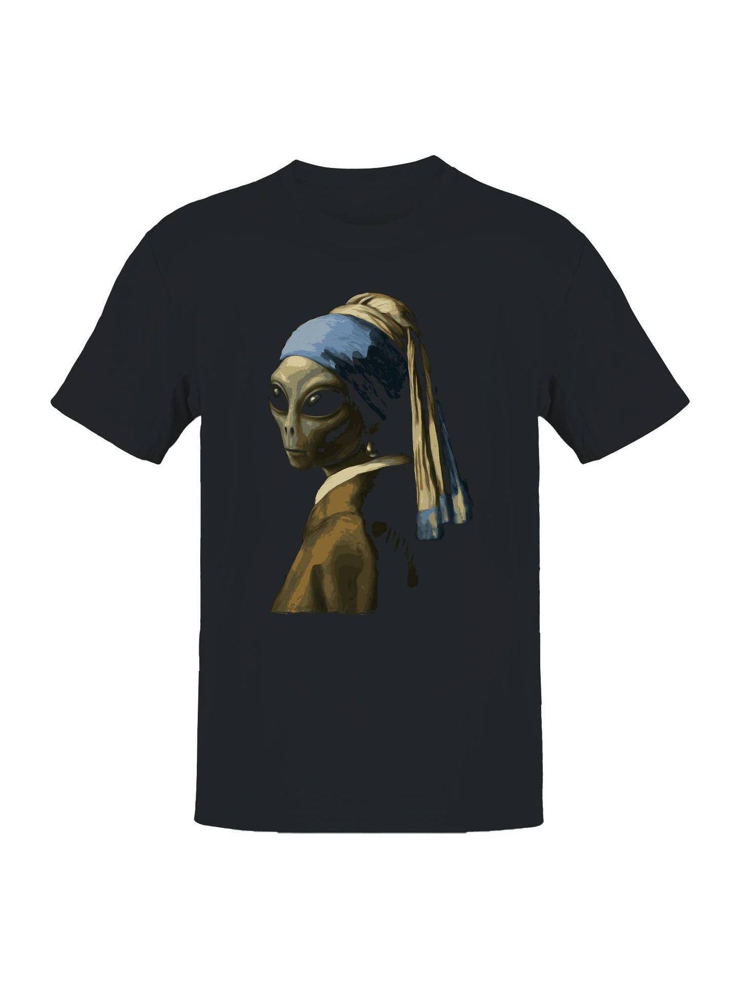 Alien with A Pearl Earring Art Men's T-Shirt