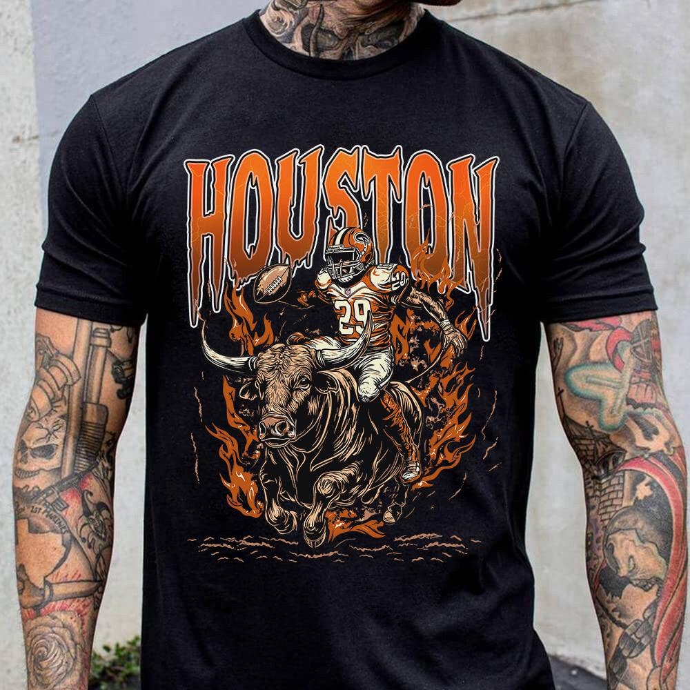 Vintage Houston Football Graphic Sweatshirt