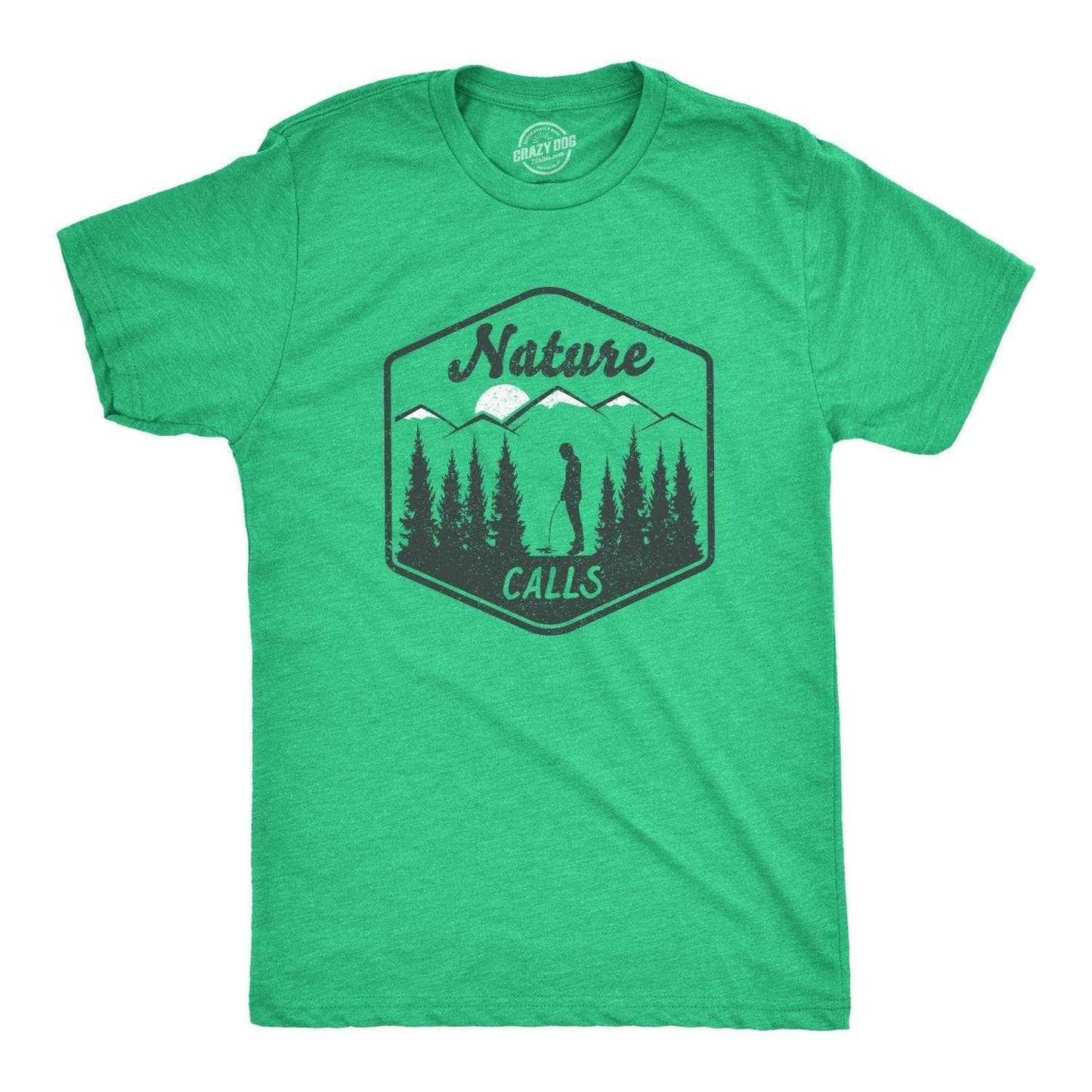 Nature Calls Men's Tshirt Camping Graphic Tee Western T
