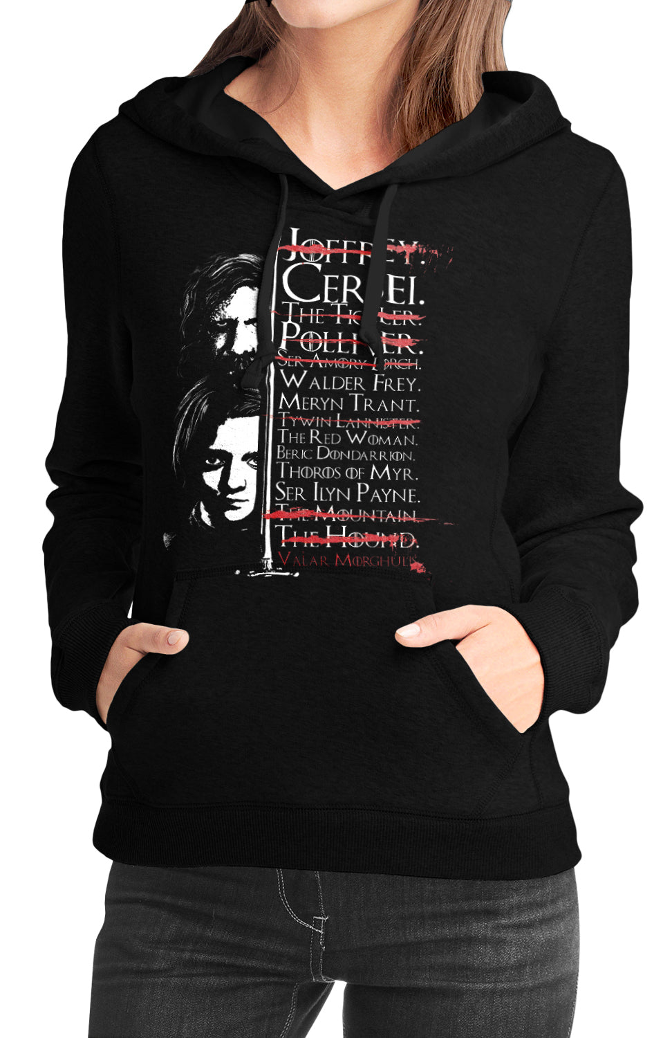 Arya Girls Black Hoodie