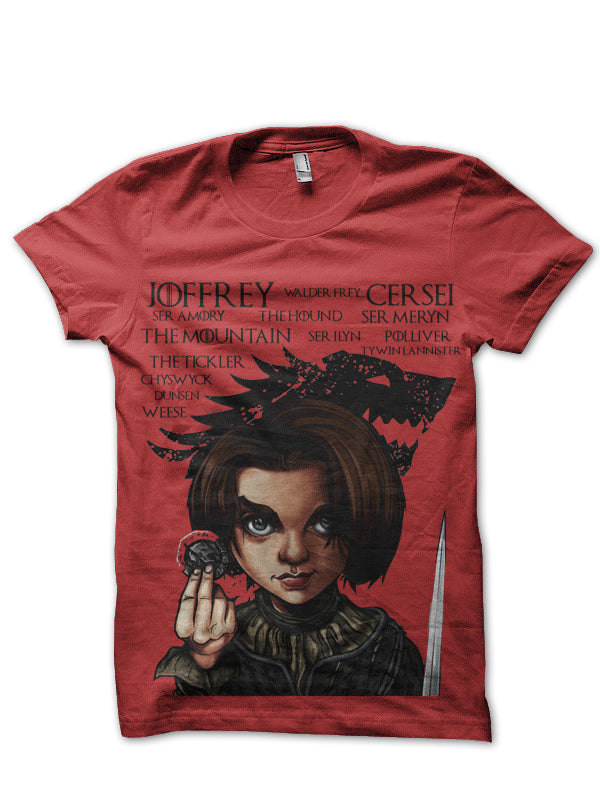 Arya Stark’s List T-Shirt (All Colours)