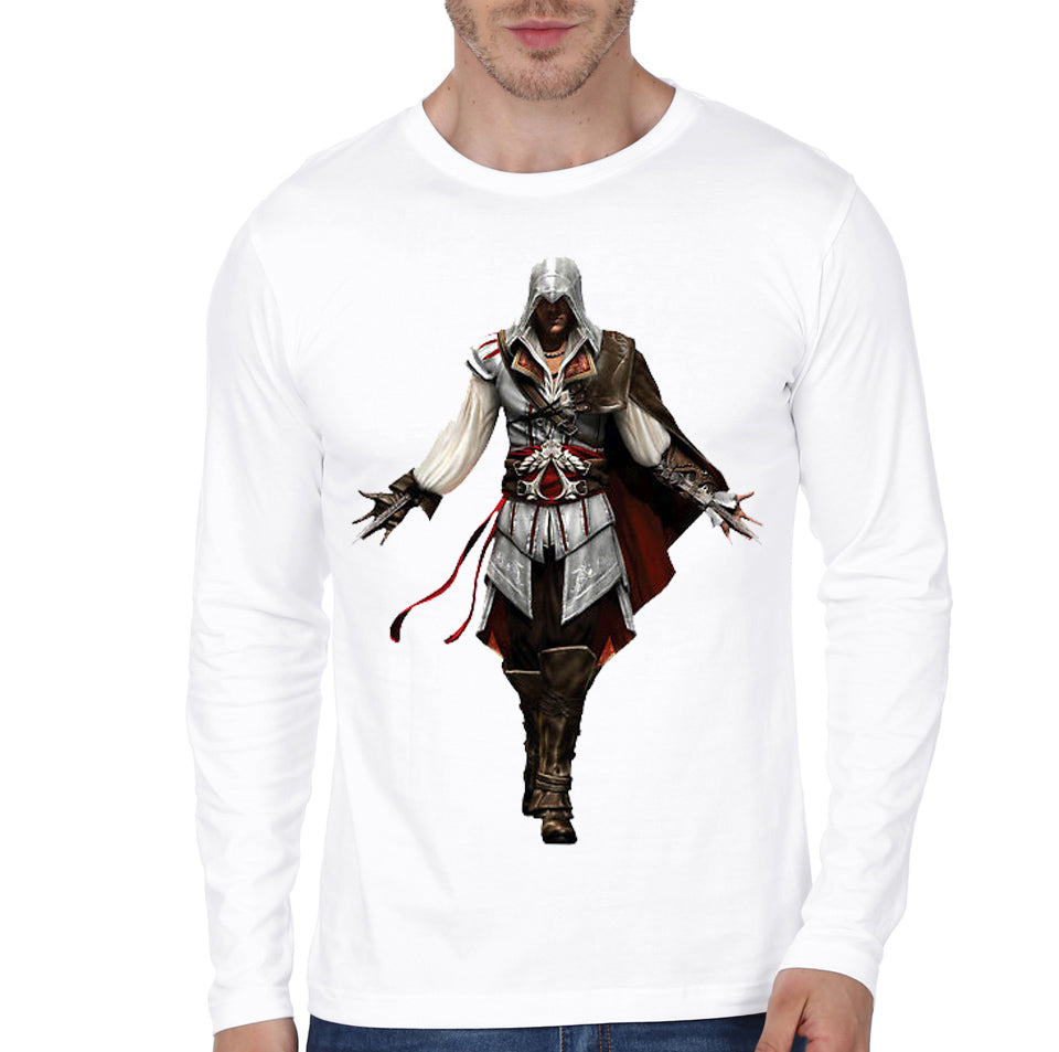 Assassins Creed White Full Sleeve Tee