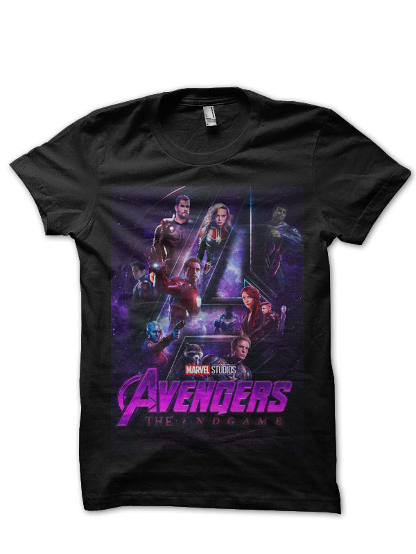 Avengers Endgame Poster Black T-Shirt
