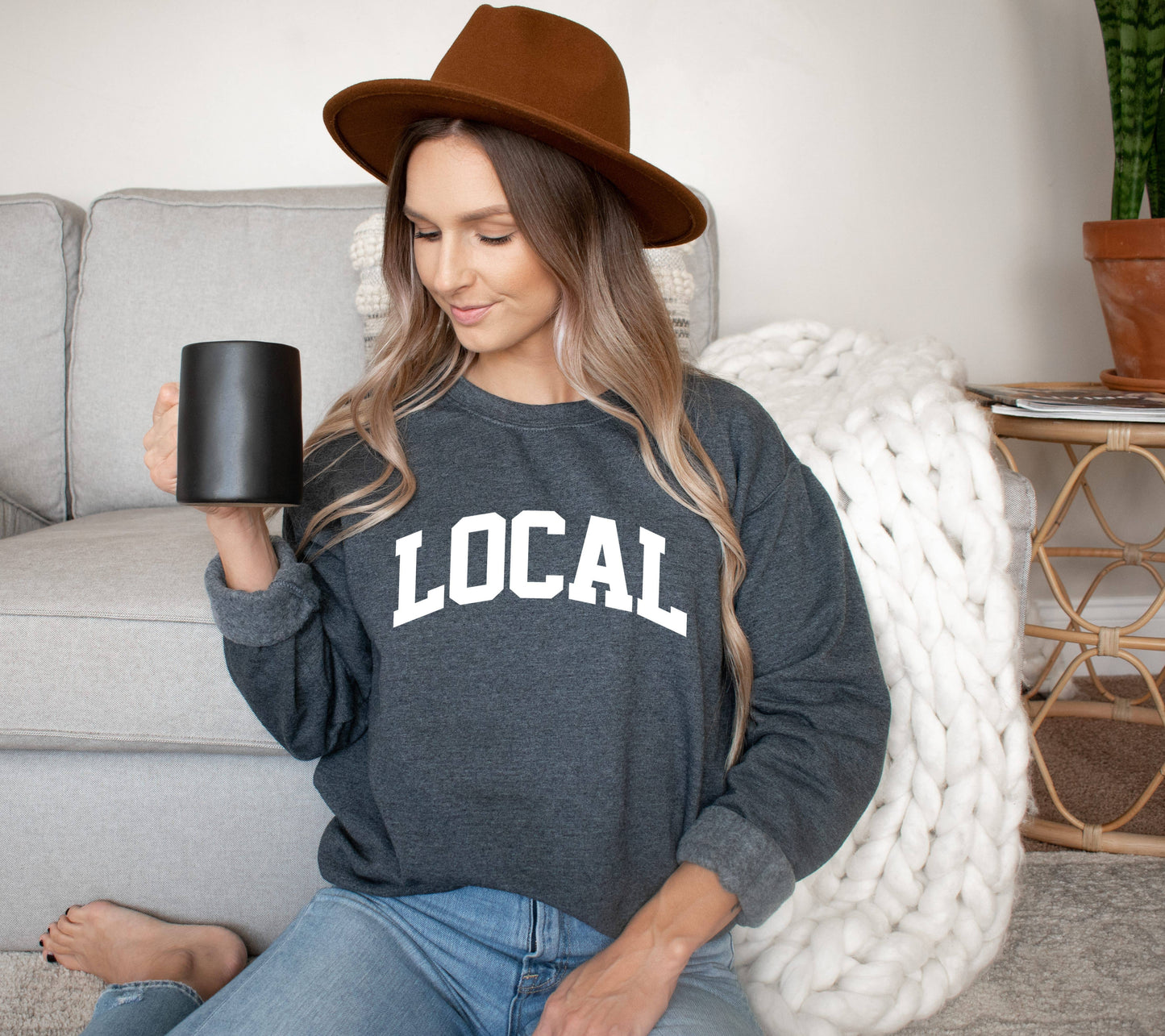 Local College Block Crew Neck Sweatshirt