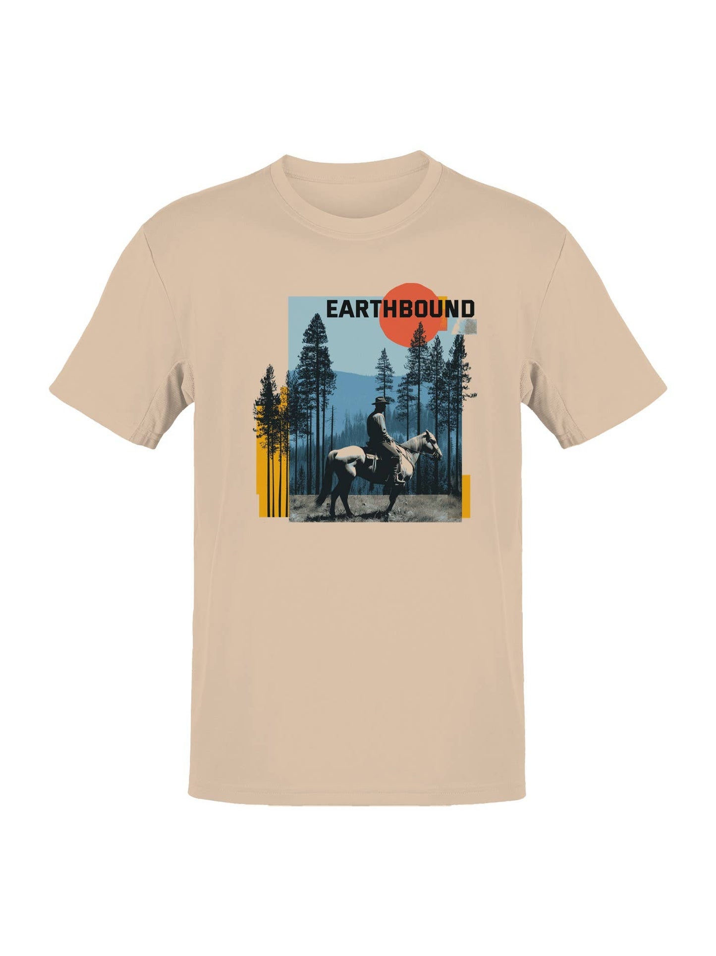 Earthbound Cowboy Wilderness Art Men's T-Shirt