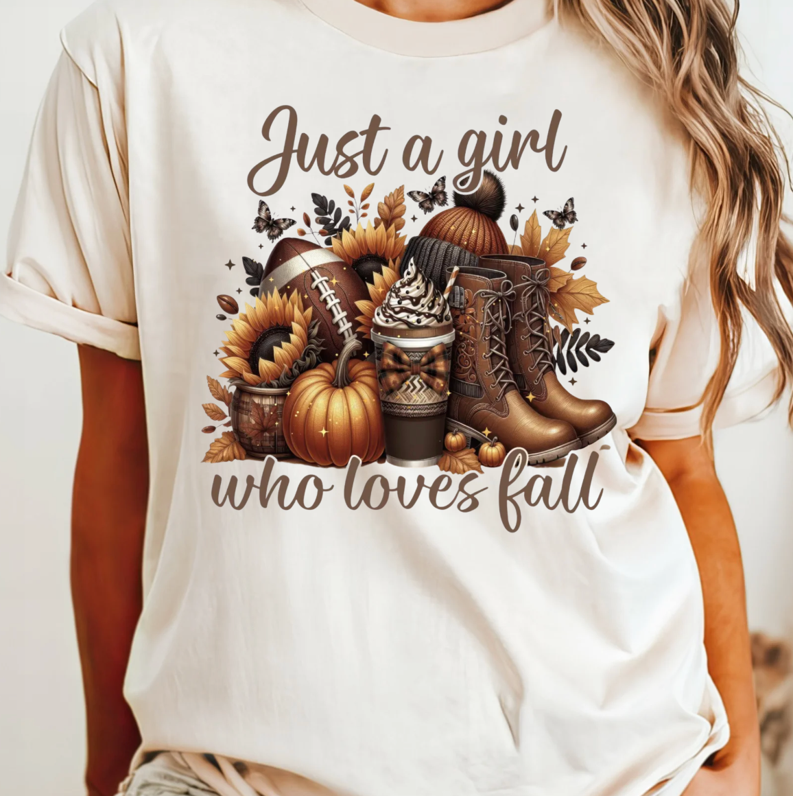 Just A Girl Who Loves Fall Sunflower Tee