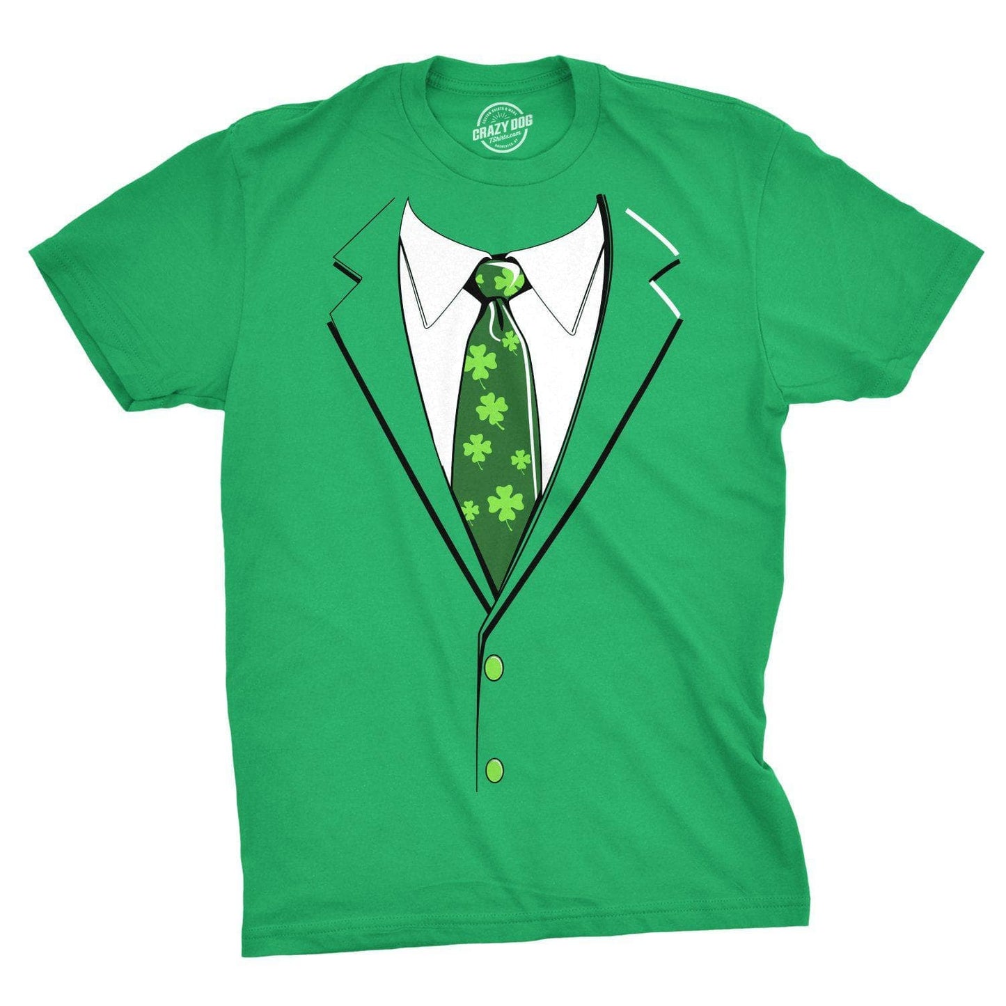 Green Irish Tuxedo T Shirt Funny Saint Patricks Day T Shirts For Men