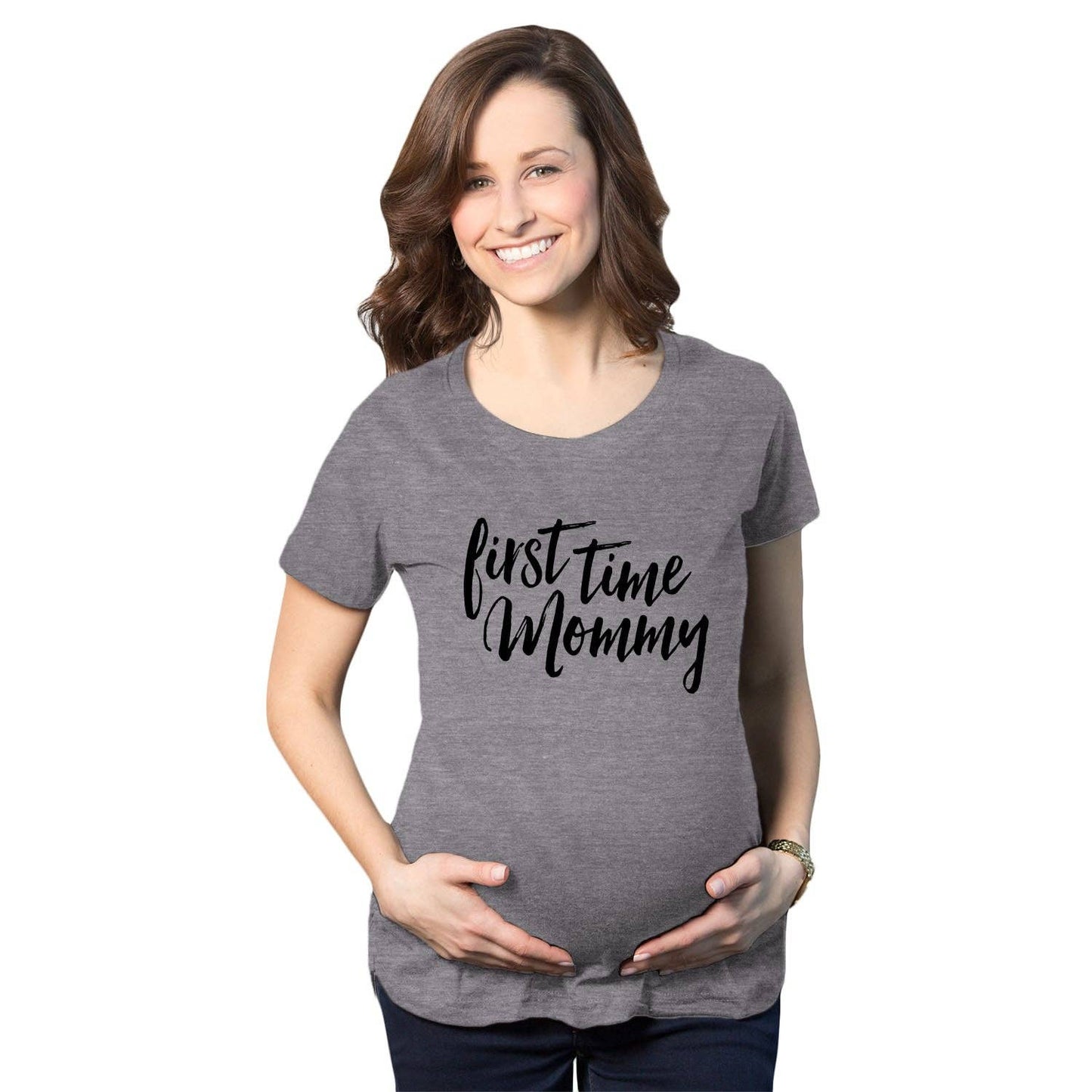 First Time Mommy Baby Pregnancy Announcement Maternity T Shirt
