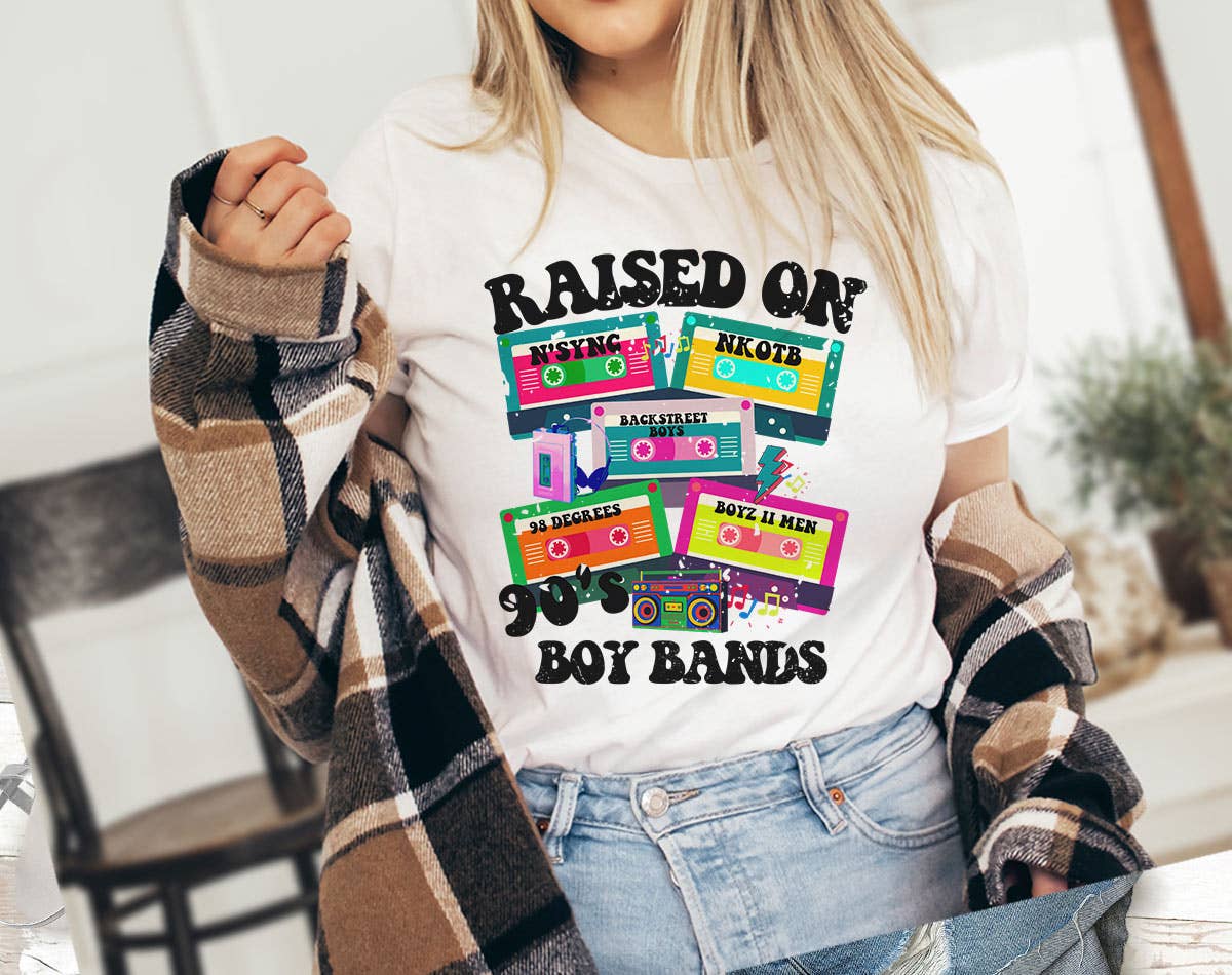 Raised On 90's Boy Bands - Pop Music T-Shirt