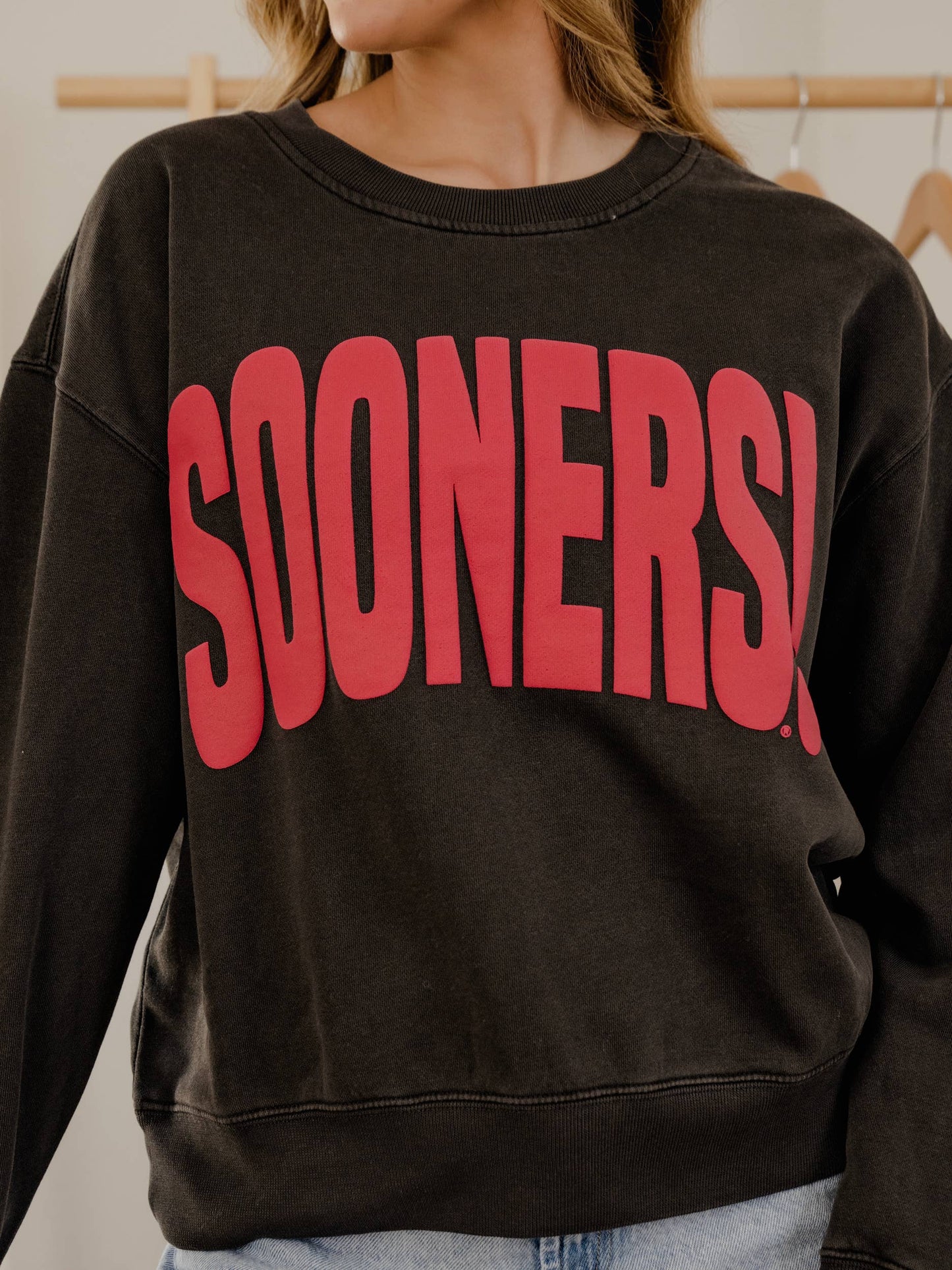 Ou Oklahoma Sooners Mono Puff Ink Smoke Hi-Dive Sweatshirt
