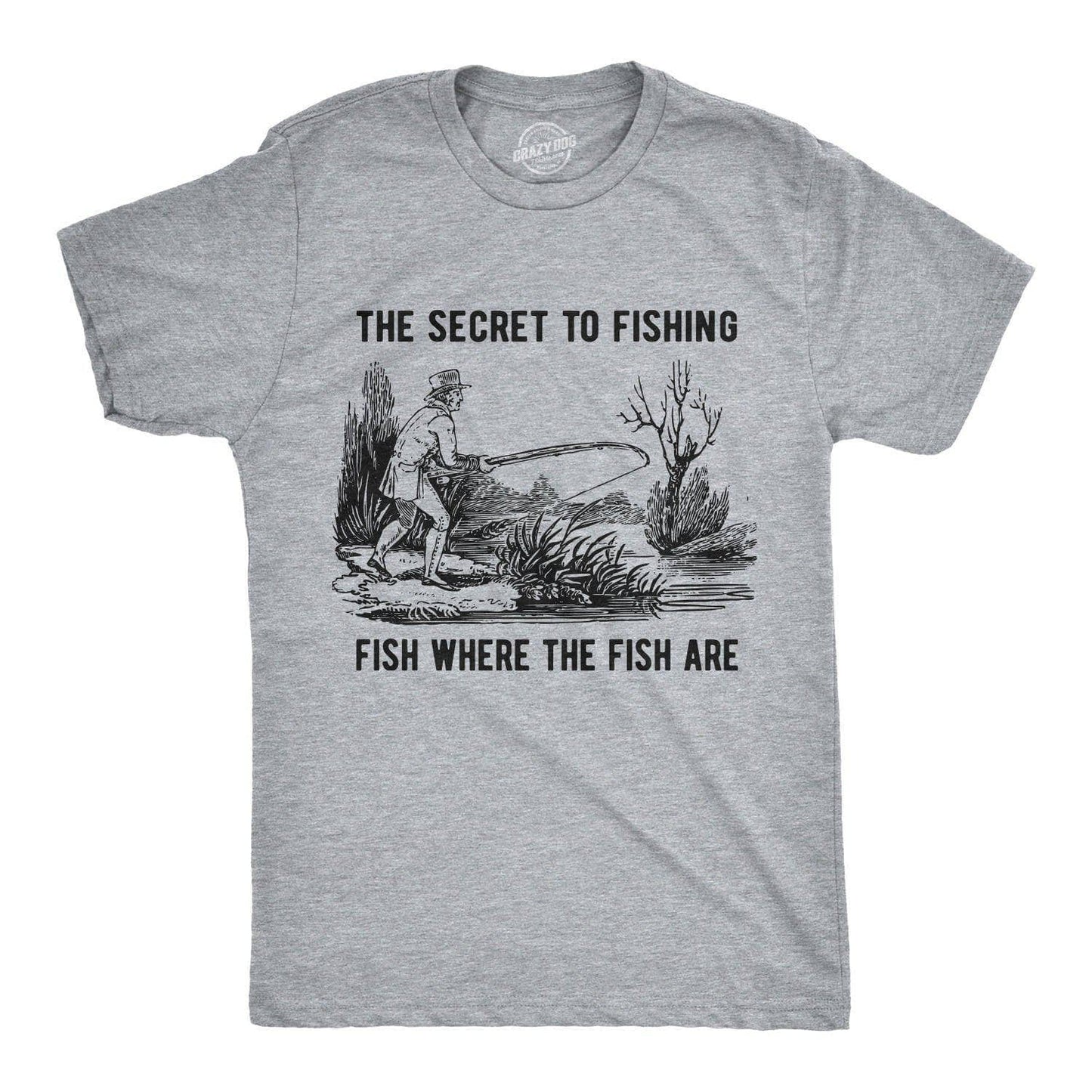 The Secret To Fishing Men's Tshirt Father's Day Graphic Tee