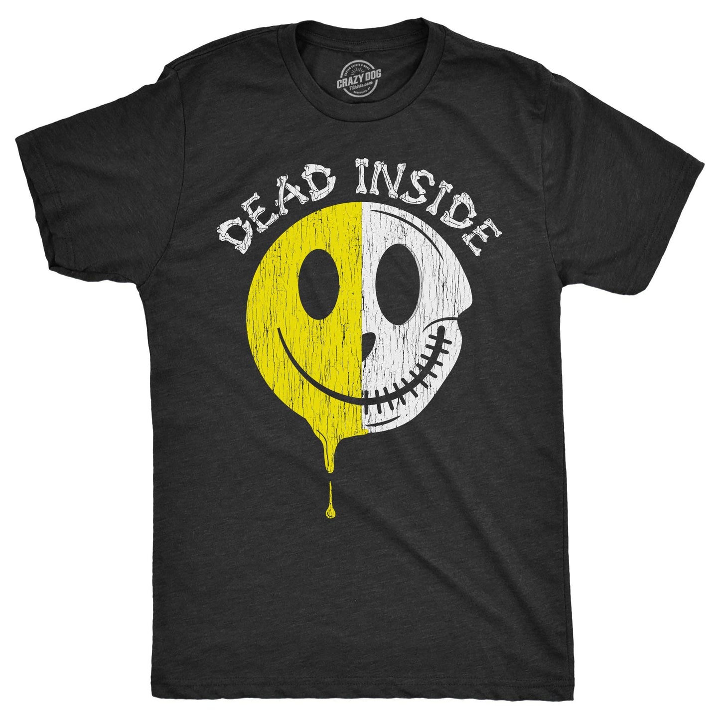 Dead Inside Smile Funny Saying Mens T Shirt Sarcastic