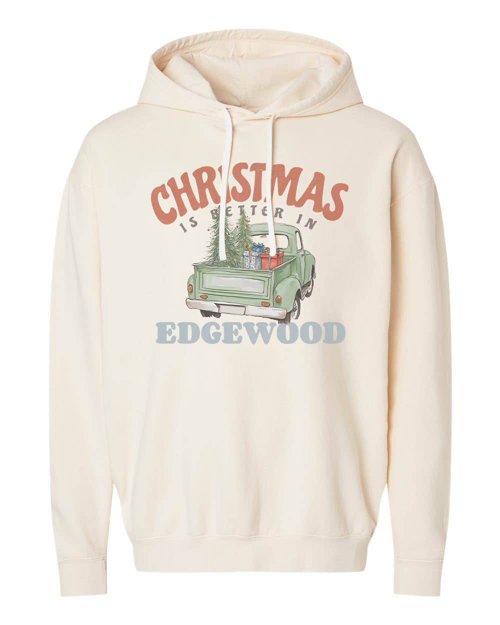 Christmas Is Better Green Truck Personalized Hoodie