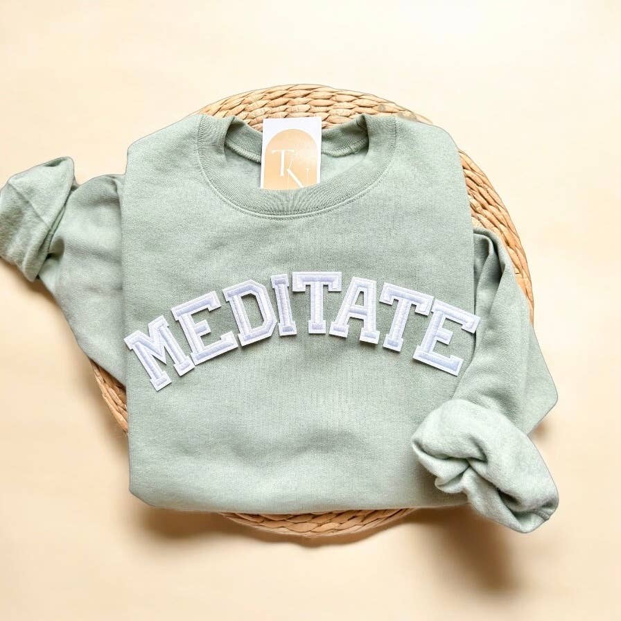 Meditate Sweatshirt, Yoga Clothing For Women
