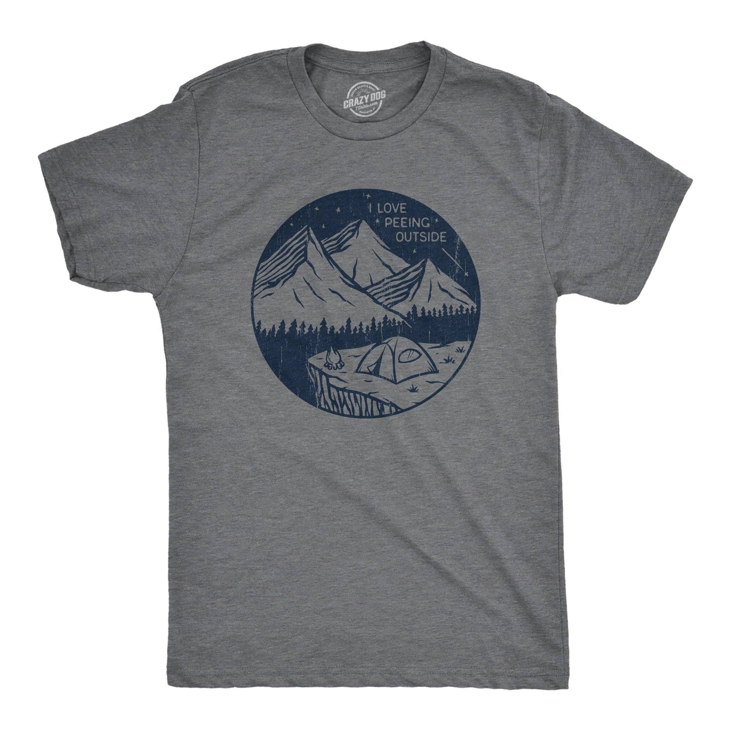 I Love Peeing Outside Men's Tshirt Camping Graphic Tee