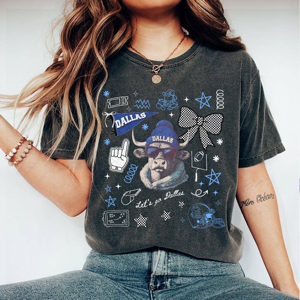 Dallas Football Doodles Game Day Shirt