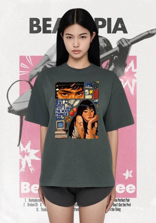 Retro Aesthetic Music Tee - 90s Vintage Style Unisex Top