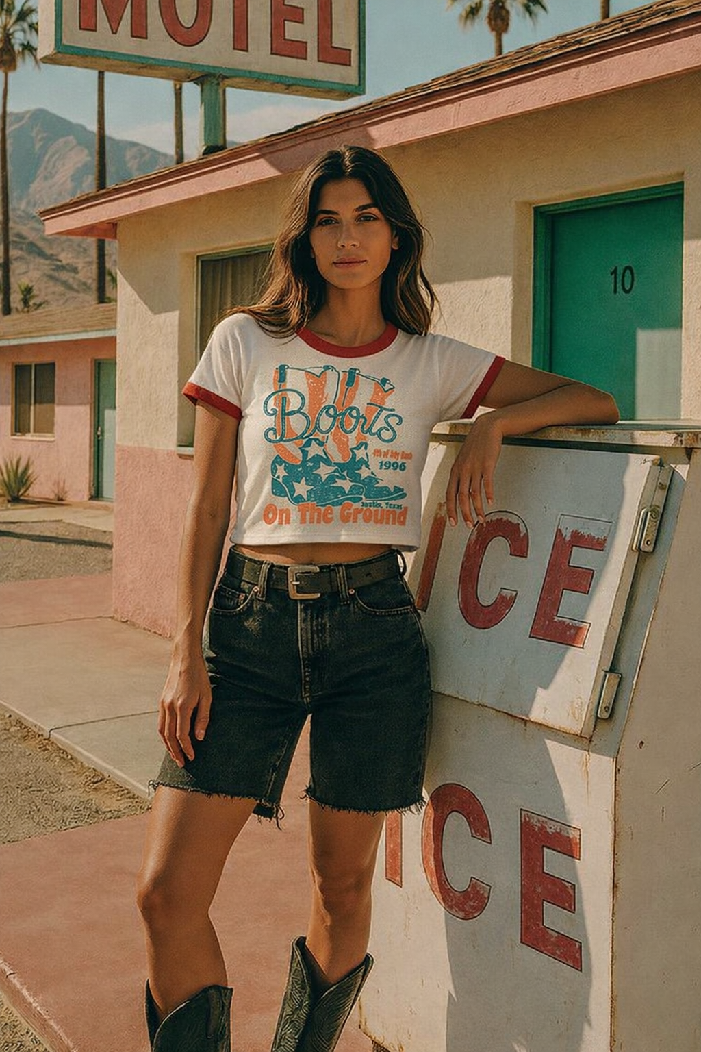 Boots On the Ground Austin Bash Ringer Relaxed Crop Tee