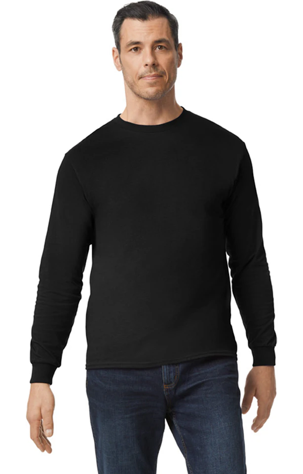 Custom Designed - Long Sleeve T-Shirt (Black) Adult, Gildan, Heavy Cotton