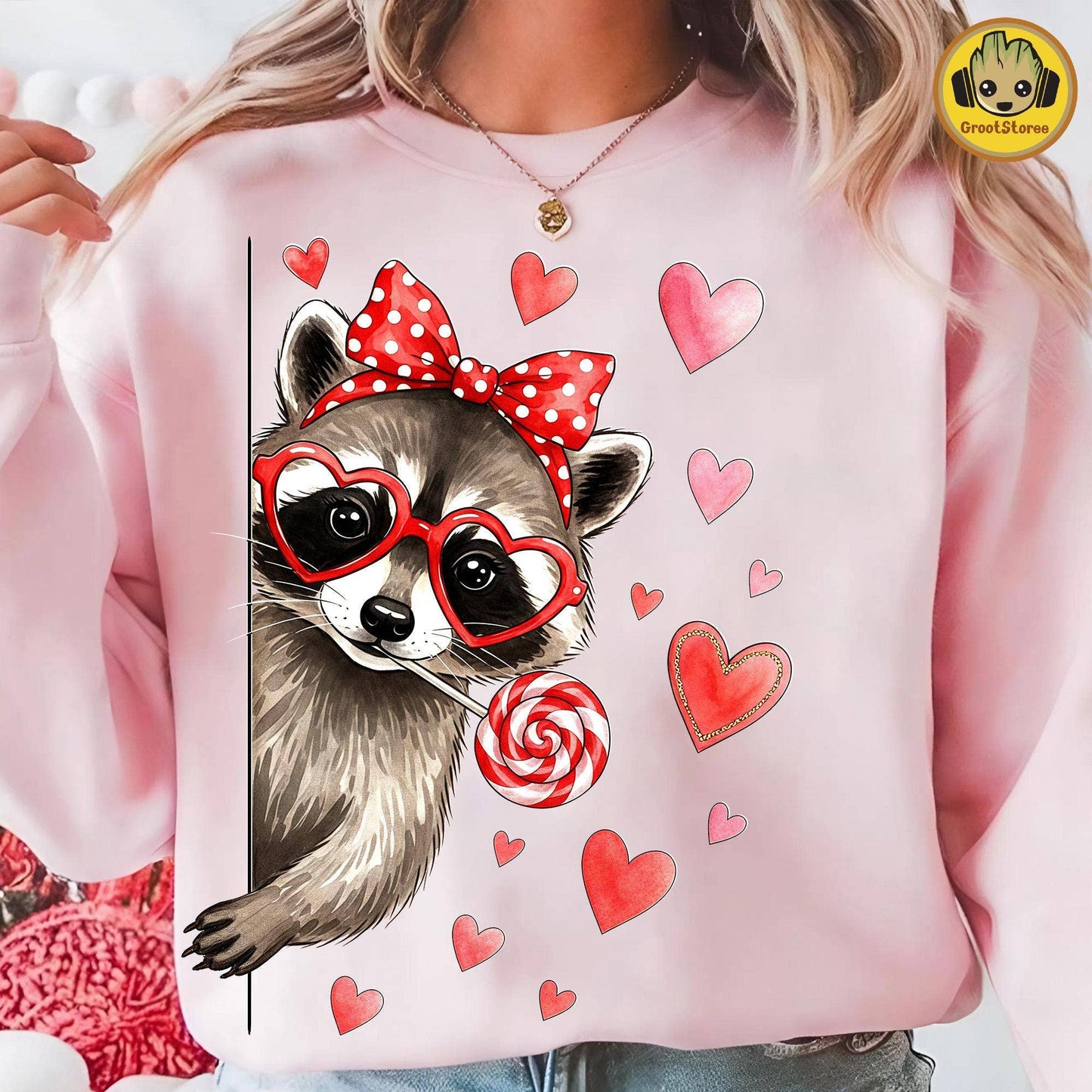 Feral Raccoon Valentine's Day Shirt Design