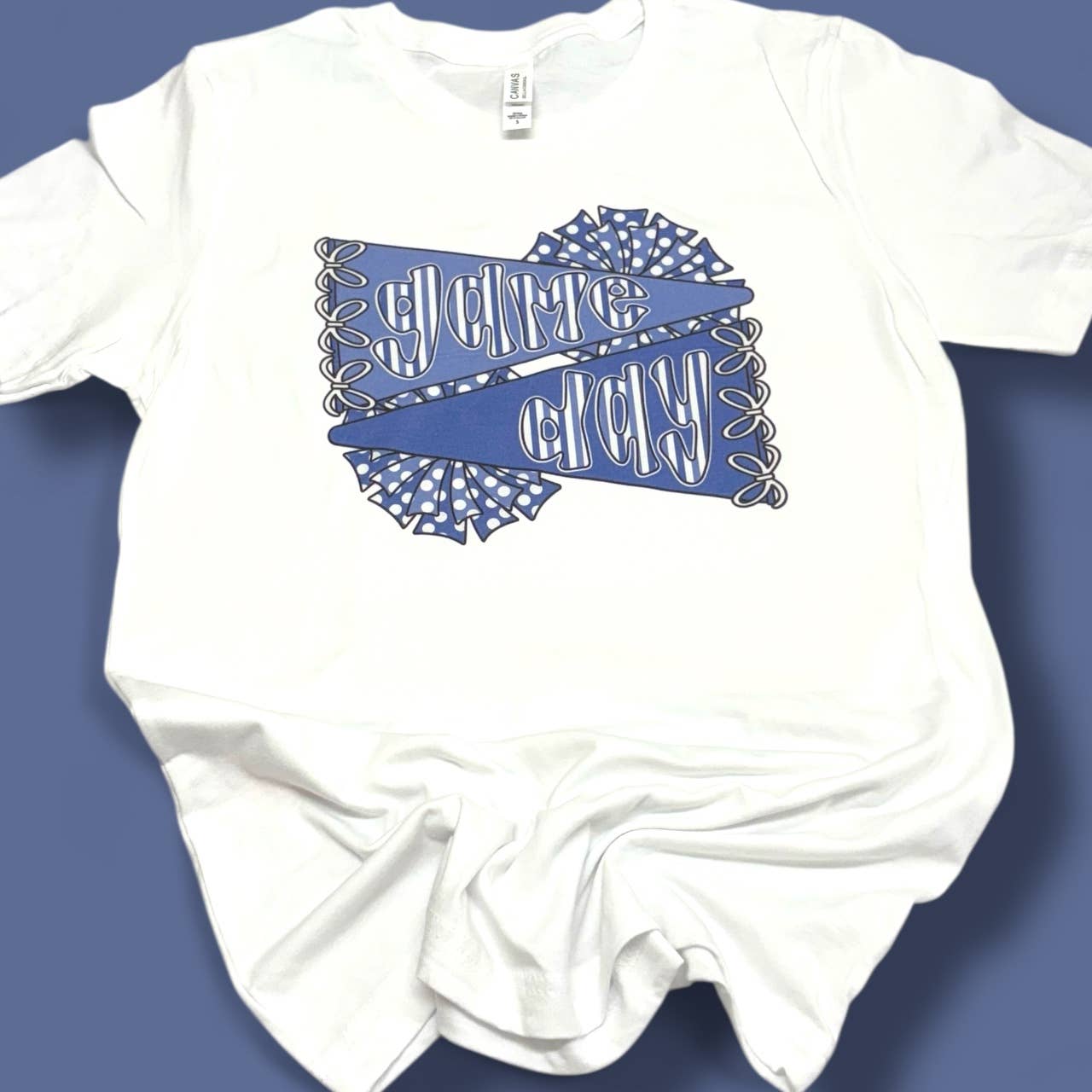 Game Day Blue Pennant Flags T-Shirt