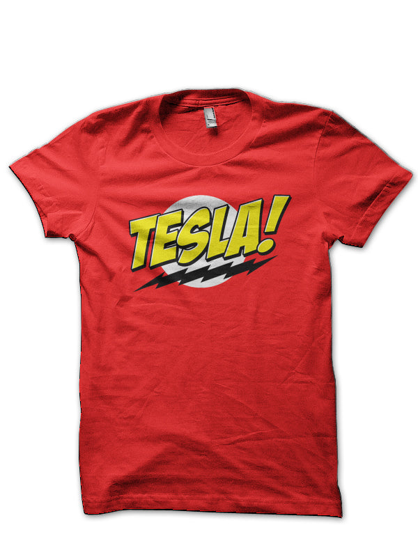 Tesla Bazinga Red T-Shirt