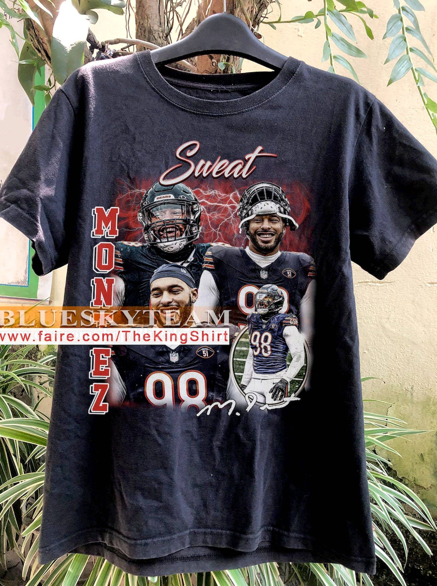 Vintage 90s Graphic Montez Sweat Tee Retro Football Gift