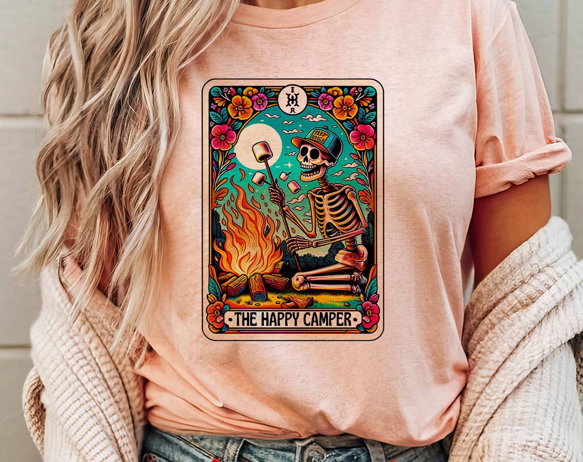The Happy Camper Tarot - Hiking Mountain Graphic Shirt