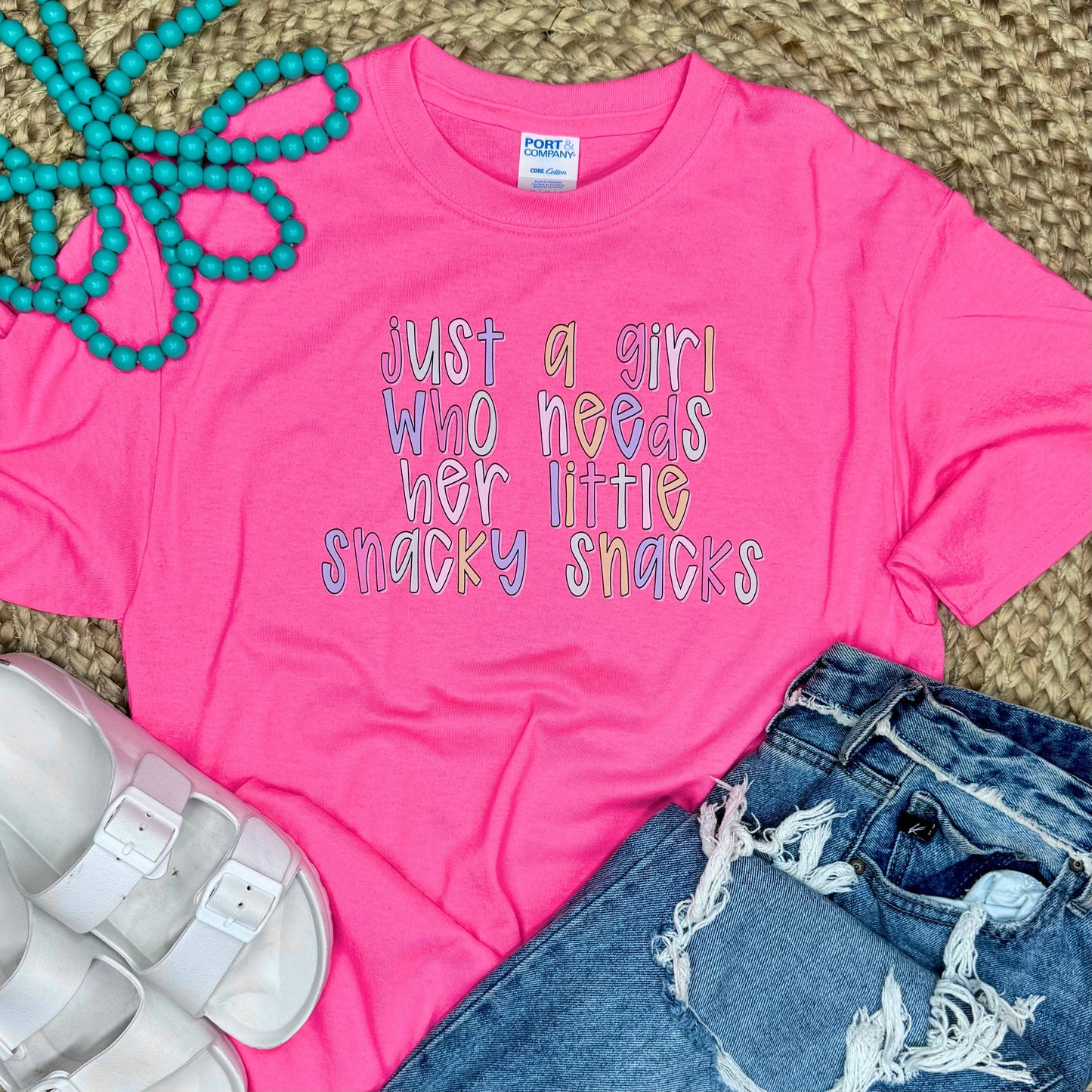 Just A Girl Who Needs Her Little Snacky Snack Tee
