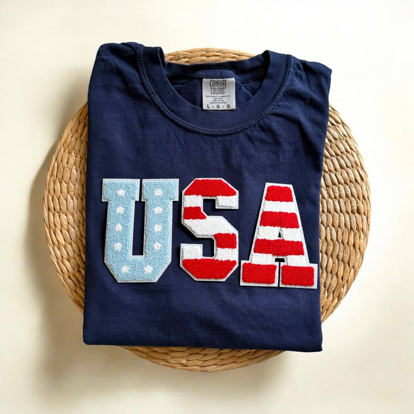 Comfort Colors Retro USA American Flag Patriotic Shirt