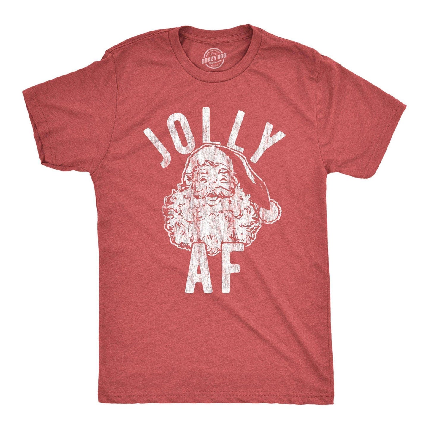 Jolly Af Men's Santa T Shirt Funny Christmas Top Gift