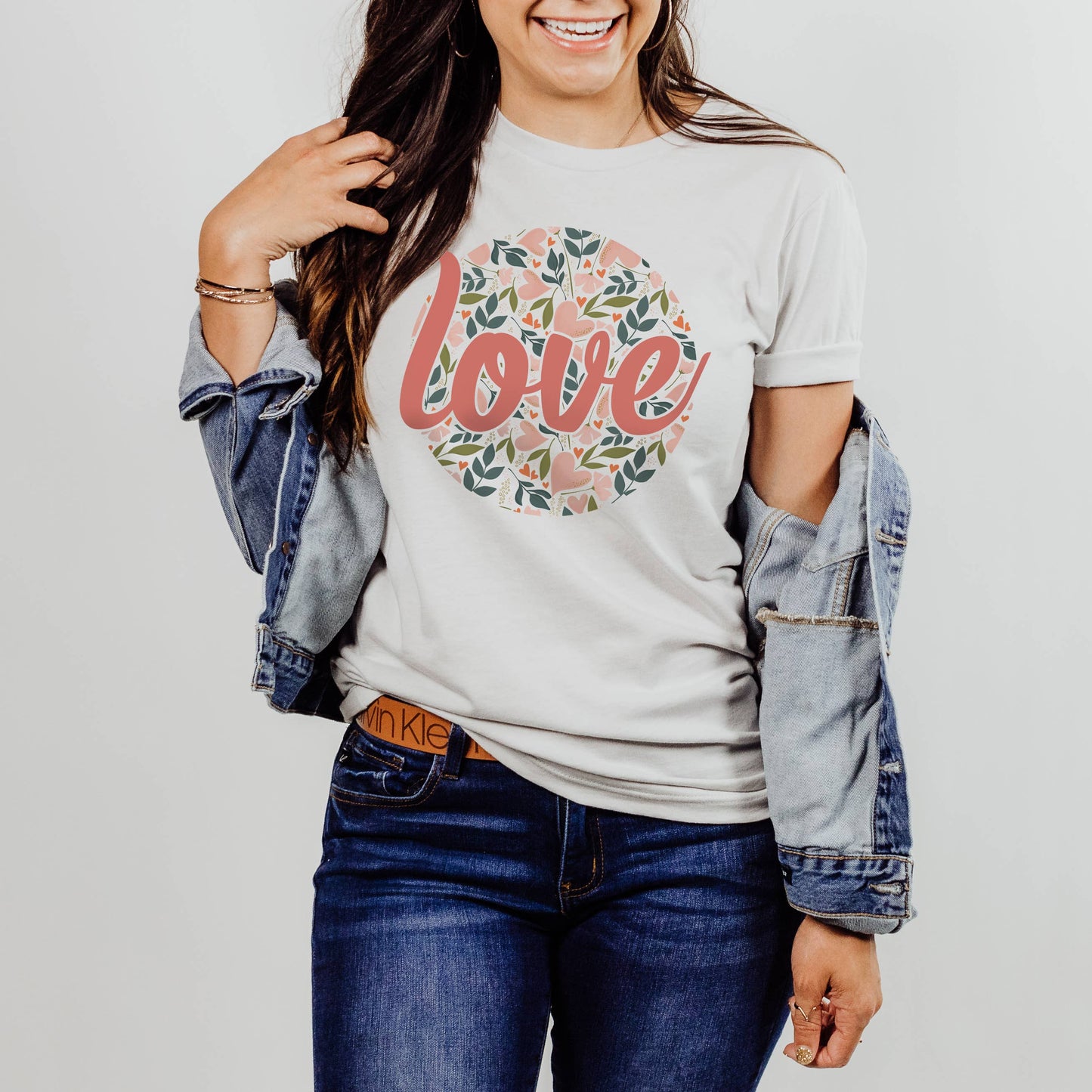Love Floral Circle Tee | Valentine's Day | Sizes XS-2XL