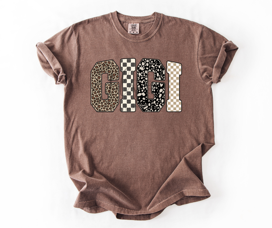 Gigi Leopard Checkered T-Shirt