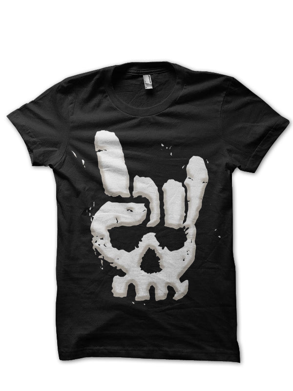 Biker Rock Skull Black T-Shirt