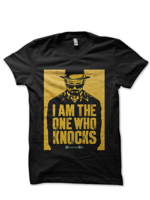 I Am Who Knocks Black Tee