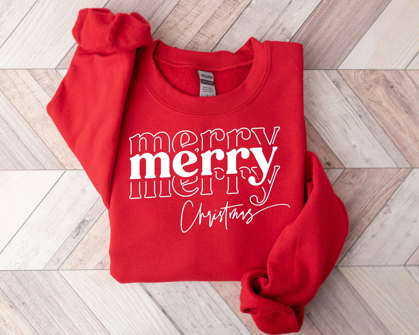 Merry Christmas Sweatshirt - Family Holiday Gift Sweatshirt