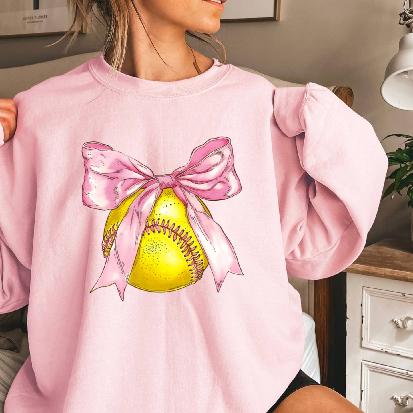 Coquette Softball Graphic Sweatshirt | Softball Apparel