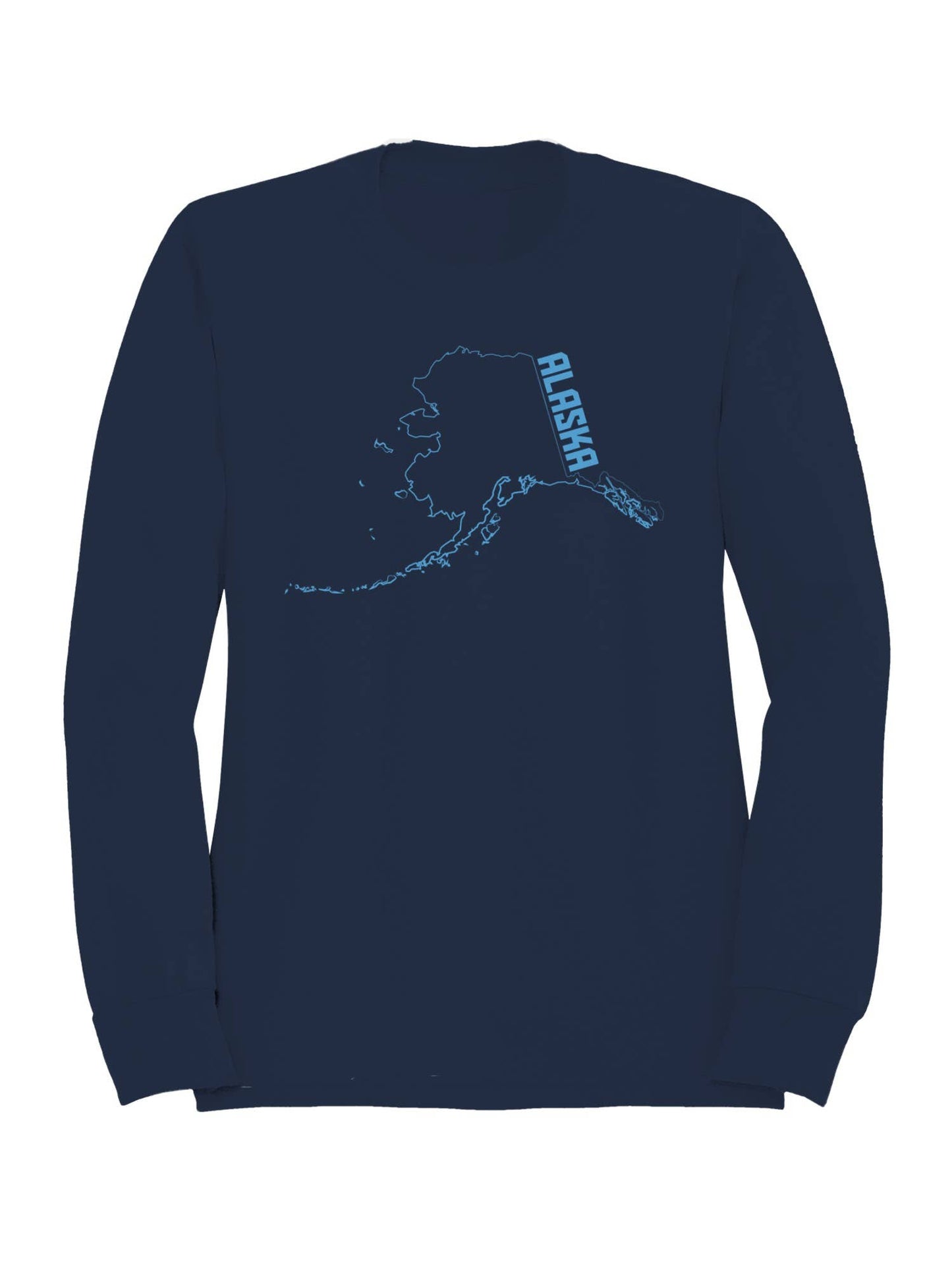 Alaska Map Art Print Women's Sweatshirt