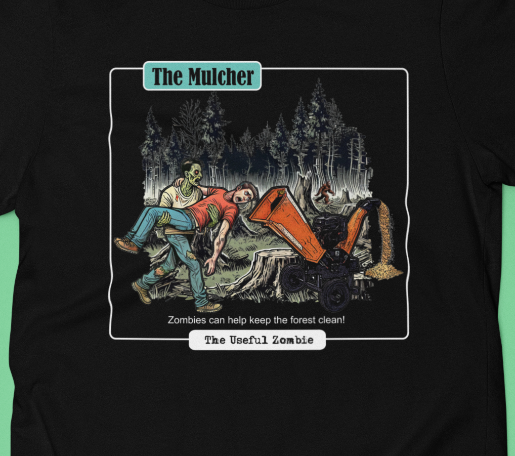 Useful Zombie "the Mulcher" T-Shirt (Black)