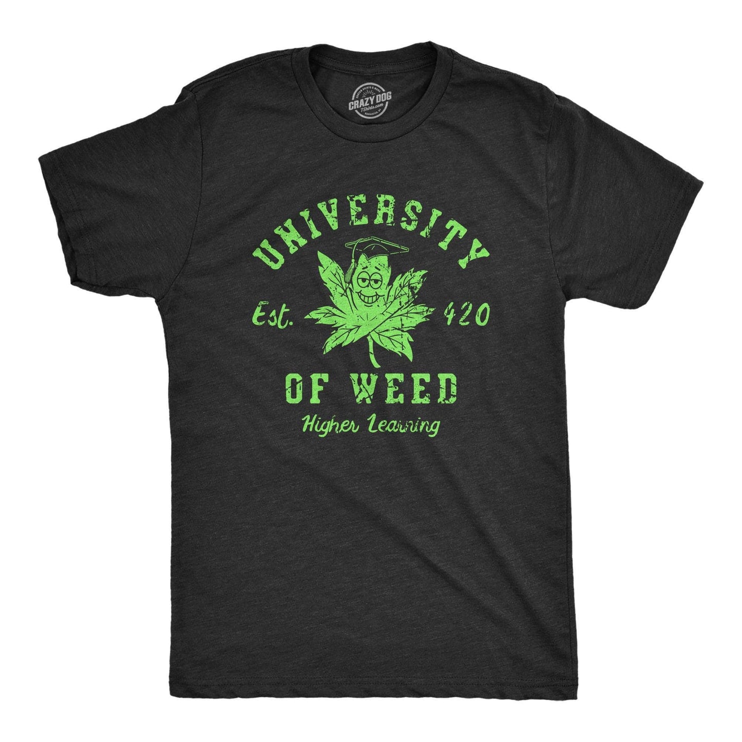 University of Weed Men's Tshirt 420 Graphic Tee Western T