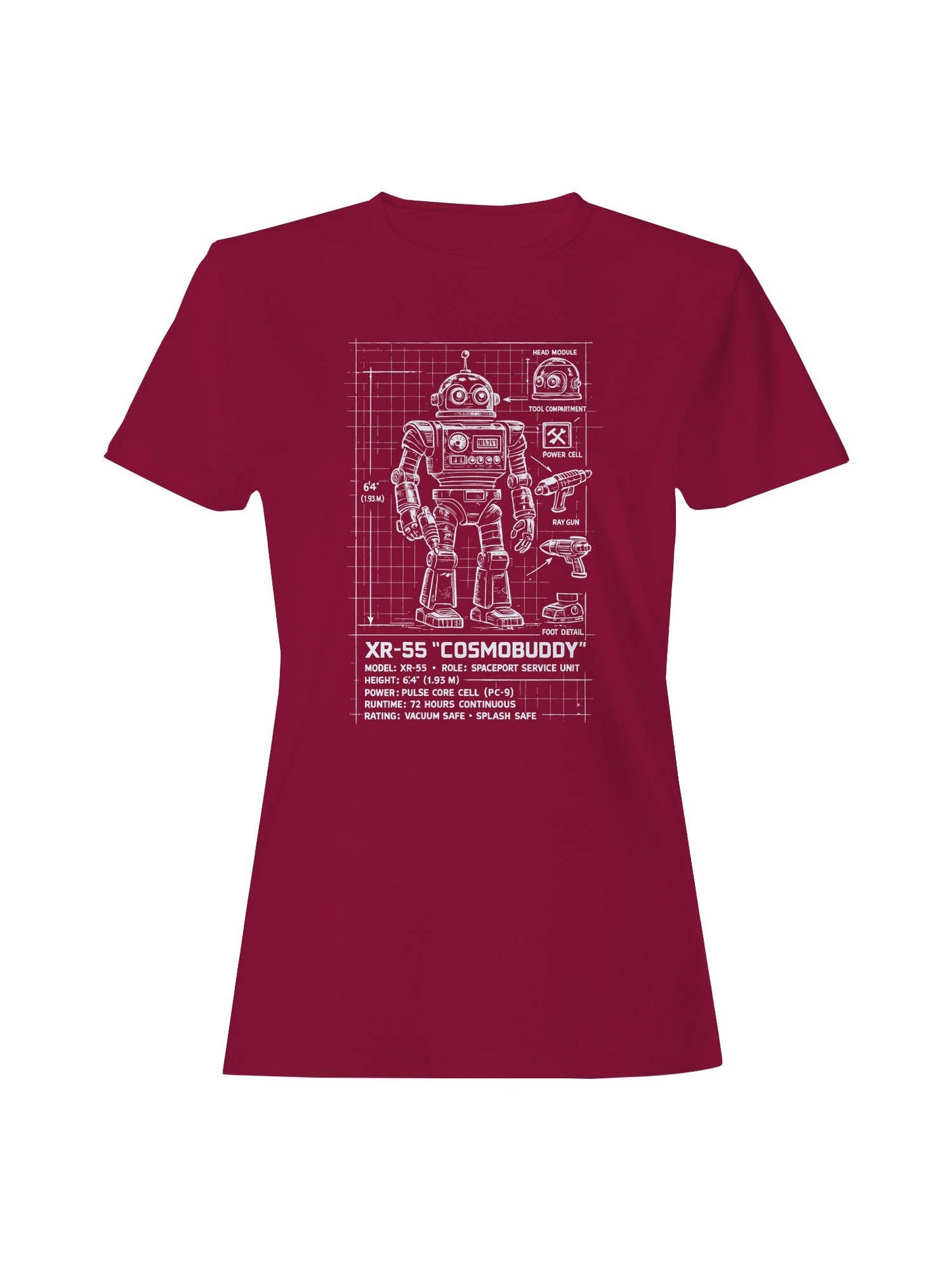 XR-55 "Cosmobuddy" Blueprint Design Women's T-Shirt